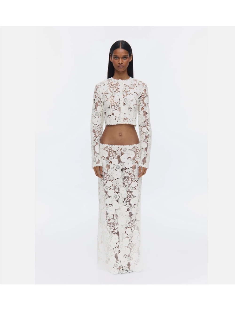 Livia Nunes H&M BUTTON FRONT LACE TOP US 6 EUR38    BNWT ...SOLD OUT